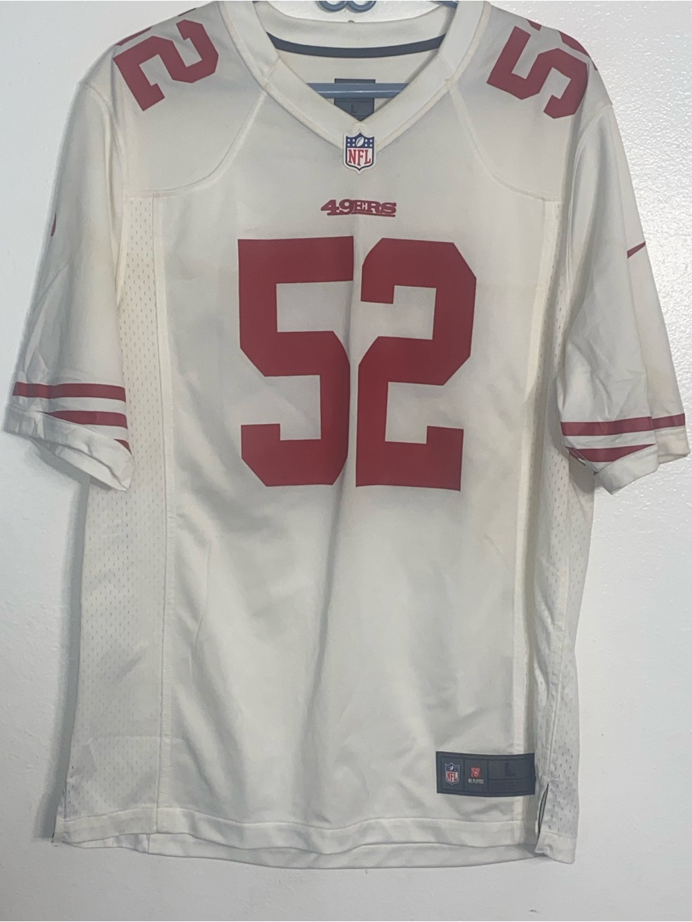 NFL San Francisco 49ers #52 Willis White and Red Jersey